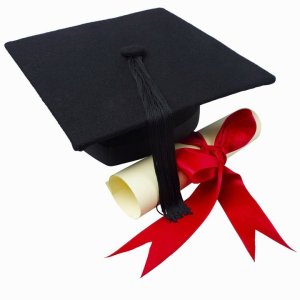 education mortarboard and diploma